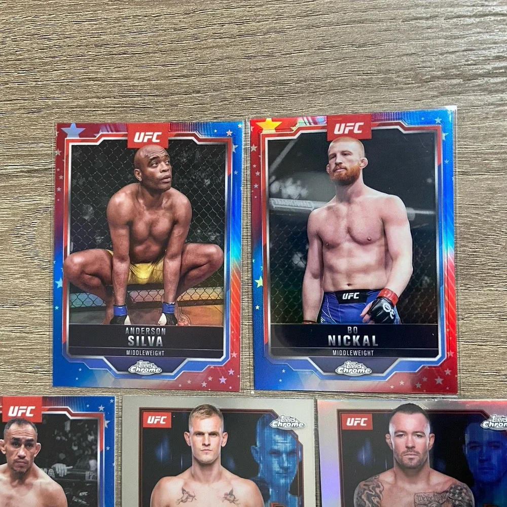 2025 Topps Chrome UFC (Lot of 8) Various Fighters Refractor Parallels Variety